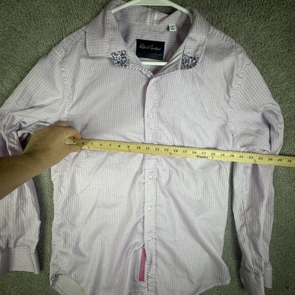 Robert Graham Shirt Mens Large Purple Plaid Button Up - Picture 8 of 10